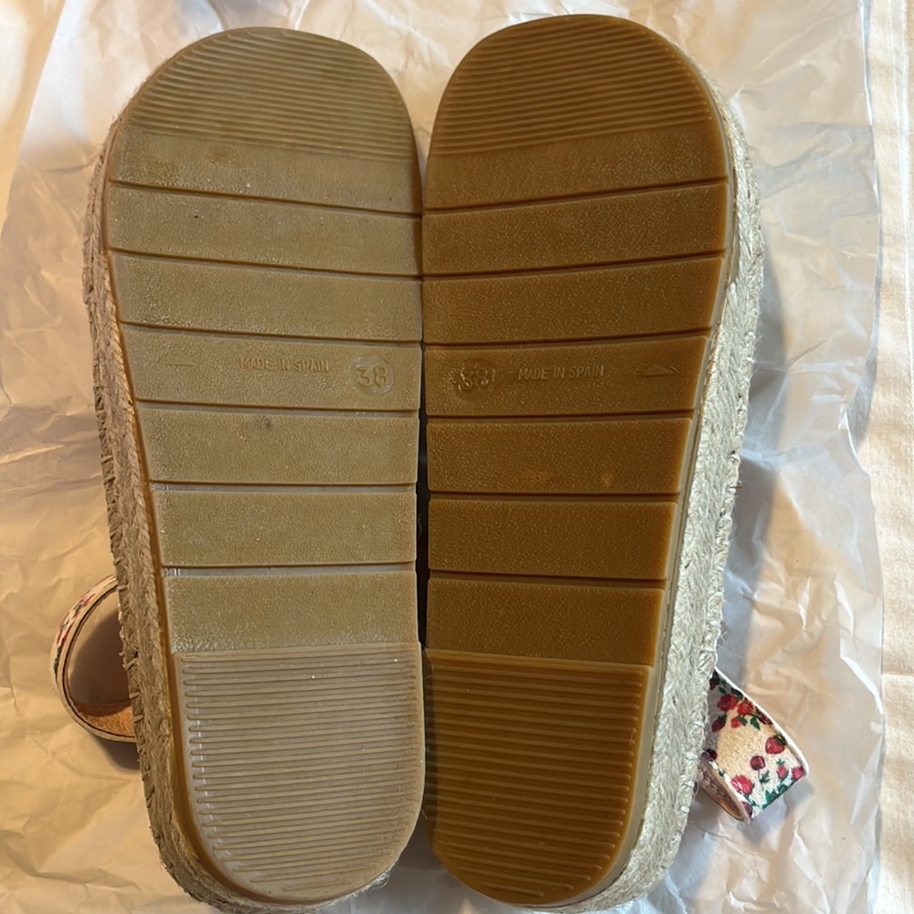 LoveShackFancy x Manebi Floral Leather Espadrille Sandals + box & dust bag. - Picture 3 of 6